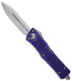 Microtech Combat Troodon Purple OTF Dagger Knife (3.8" Satin Full Serr) 142-6PU