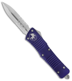 Microtech Purple Combat Troodon OTF D/E Knife (3.8" Satin Serr) 142-5PU LTD