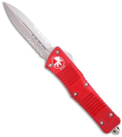 Microtech Red Combat Troodon OTF D/E Knife (3.8" Bead Blast Serr) 142-8RD LTD