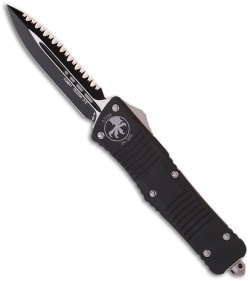 Microtech Combat Troodon OTF Dagger Automatic Knife (3.8" Black Full Serr) 142-3