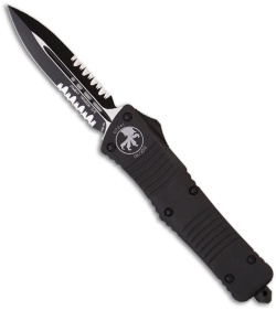 Microtech Tactical Combat Troodon OTF Dagger Knife (3.8" Black Serr) 142-2T