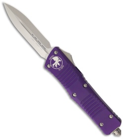 Microtech Purple Combat Troodon OTF D/E Knife (3.8" Bead Blast Plain) 142-7PU
