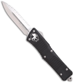 Microtech Combat Troodon OTF Knife D/E Dagger (3.8" Satin Full Serr) 142-6