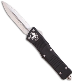 Microtech Combat Troodon OTF Knife D/E Dagger (3.8" Stonewash Full Serr) 142-12