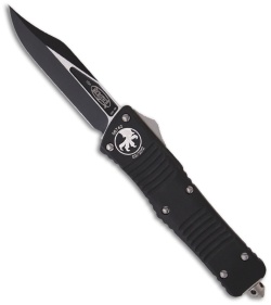 Microtech Combat Troodon OTF Bowie Automatic Knife (3.8" Black Plain) 143-1