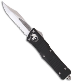 Microtech Combat Troodon OTF Bowie Automatic Knife (3.8" Satin Serr) 143-5