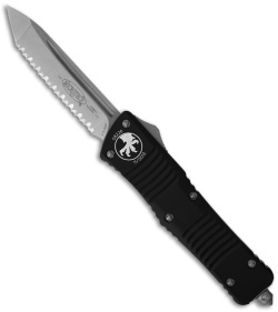 Microtech Combat Troodon OTF Tanto Knife (3.8" Stonewash Full Serr) 144-12