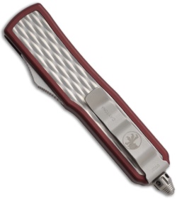 Microtech Red Daytona D/A OTF Automatic Knife (3.1" Black Plain) #001