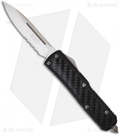 Microtech Daytona D/A OTF Knife w/ Carbon Fiber (3.25" Satin Serr) 124-5