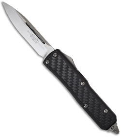 Microtech Daytona D/A OTF Knife w/ Carbon Fiber (3.25" Stonewash Plain) 124-10