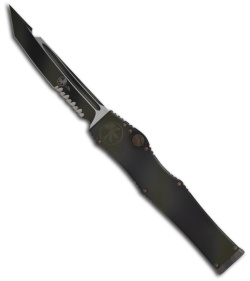 Microtech Green Camo Halo 5 V OTF Automatic Tanto Knife (4.6" Serr) 150-2GC