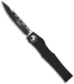 Microtech Halo 5 V OTF Tactical Automatic Knife S/E (4.6" Black Plain) 151-1T