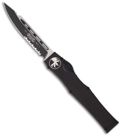Microtech Halo 5 V OTF Tactical Automatic Knife S/E (4.6" Black Serr) 151-2T