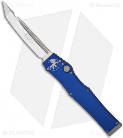 Microtech Blue Halo 5 V OTF Automatic Tanto Knife (Satin PLN) 150-4B