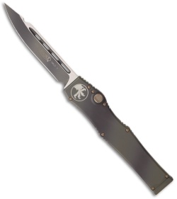 Microtech Green Camo Halo 5 V OTF S/E Automatic Knife (4.6" Plain) 151-1GC