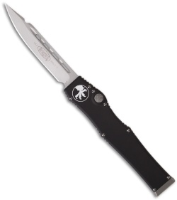 Microtech Halo 5 V OTF Automatic Knife Drop Point (4.6" Bead Blast Plain) 151-7