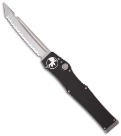 Microtech Halo 5 V OTF Automatic Tanto Edge Knife (4.6" Bead Full Serr) 150-9