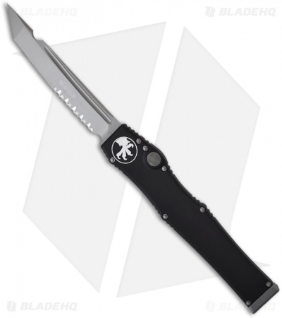 Microtech Halo 5 V OTF Automatic Tanto Edge Knife (4.6" Bead Blast Serr) 150-8