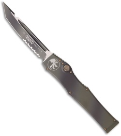 Microtech Halo 5 V OTF Tanto Automatic Knife Green Camo (4.6" Serr) 150-2GC
