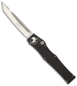 Microtech Halo 5 V OTF Tanto Automatic Knife (4.6" Satin Full Serr) 150-6