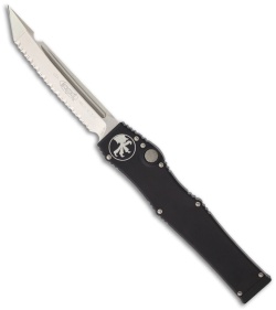 Microtech Halo 5 V OTF Tanto Automatic Knife (4.6" Stonewash Full Serr) 150-12