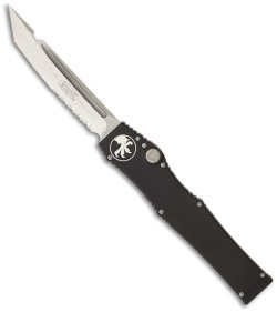 Microtech Halo 5 V OTF Tanto Automatic Knife (4.6" Stonewash Serr) 150-11