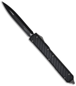 Microtech Makora II OTF Knife D/A Double Edge Auto (4.45" Black Plain) 106-1