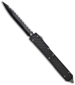 Microtech Makora II D/A OTF Double Edge Auto (4.45" Black Full Serr) 106-3