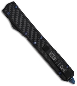 Microtech Makora II OTF Knife D/A Auto Blue Titanium (4.45" Satin Plain) 106-4Ti