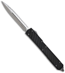 Microtech Makora II OTF Knife D/A Double Edge Auto (4.45" Satin Full Serr) 106-6