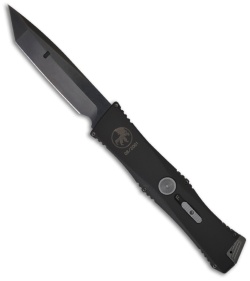 Microtech Exodus OTF Automatic Tanto Knife (3.6" Black Plain) 300415