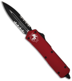 Microtech Scarab Executive Red OTF D/E Dagger Knife (Two-Tone SER) 109-2RD