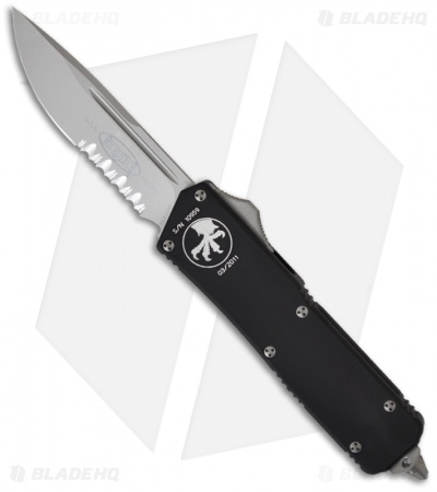 Microtech Scarab Executive OTF S/E Automatic Knife (3.5" Bead Blast Serr) 107-8