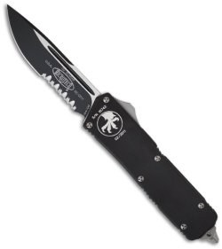 Microtech Scarab Executive OTF S/E Automatic Knife (3.5" Black Serr) 107-2