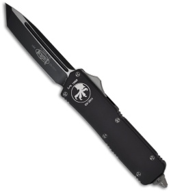 Microtech Scarab Executive OTF Tanto Automatic Knife (3.5" Black Plain) 108-1