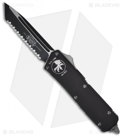 Microtech Scarab Executive Knife OTF Tanto Automatic (3.5" Black Full Ser) 108-3