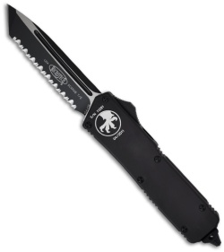 Microtech Scarab Executive Tactical OTF Tanto Knife (3.5" Black Serr) 108-3T