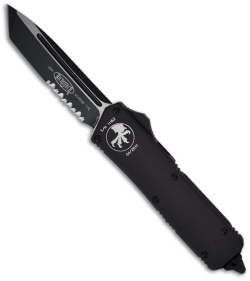Microtech Scarab Executive Tactical OTF Tanto Knife (3.5" Black Serr) 108-2T