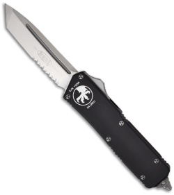 Microtech Scarab Executive OTF Knife Automatic Tanto (3.5" Satin Serr) 108-5