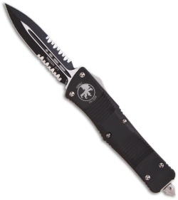 Microtech Troodon OTF D/E Automatic Knife (3" Black Serr) 138-2