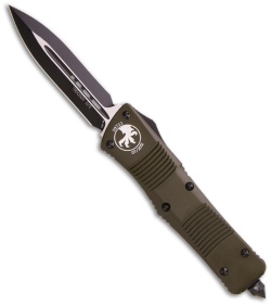 Microtech OD Green Troodon D/E OTF Automatic Knife (3" Black Plain) 138-1GR