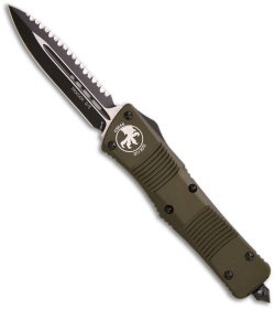 Microtech OD Green Troodon D/E OTF Automatic Knife (3" Black Full Serr) 138-3GR