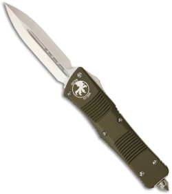 Microtech Green Troodon D/E OTF Automatic Knife (3" Stonewash Plain) 138-10GR