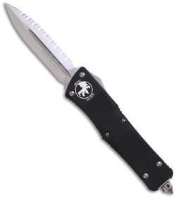 Microtech Troodon D/E OTF Knife (3" Stonewash Full Serr) 138-12