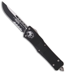 Microtech Troodon Drop Point OTF Automatic Knife (3" Black Serr) 139-2