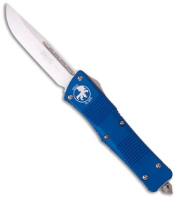 Microtech Blue Troodon S/E OTF Automatic Knife (3" Satin Plain) 139-4BL