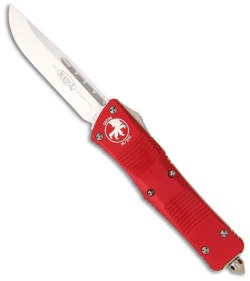 Microtech Red Troodon S/E OTF Automatic Knife (3" Satin Plain) 139-4RD