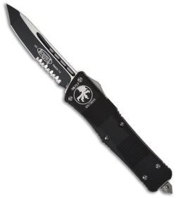 Microtech Troodon Knife Tanto OTF Automatic (3.05" Black Serr) 140-2