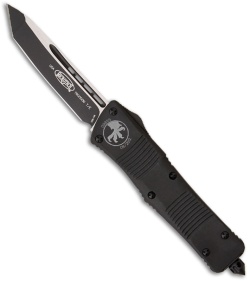 Microtech Troodon Knife Tactical Tanto OTF Automatic (3" Black Plain) 140-1T