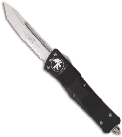 Microtech Troodon Knife Tanto OTF Automatic (3" Stonewash Serr) 140-11